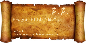 Prager Piládész névjegykártya